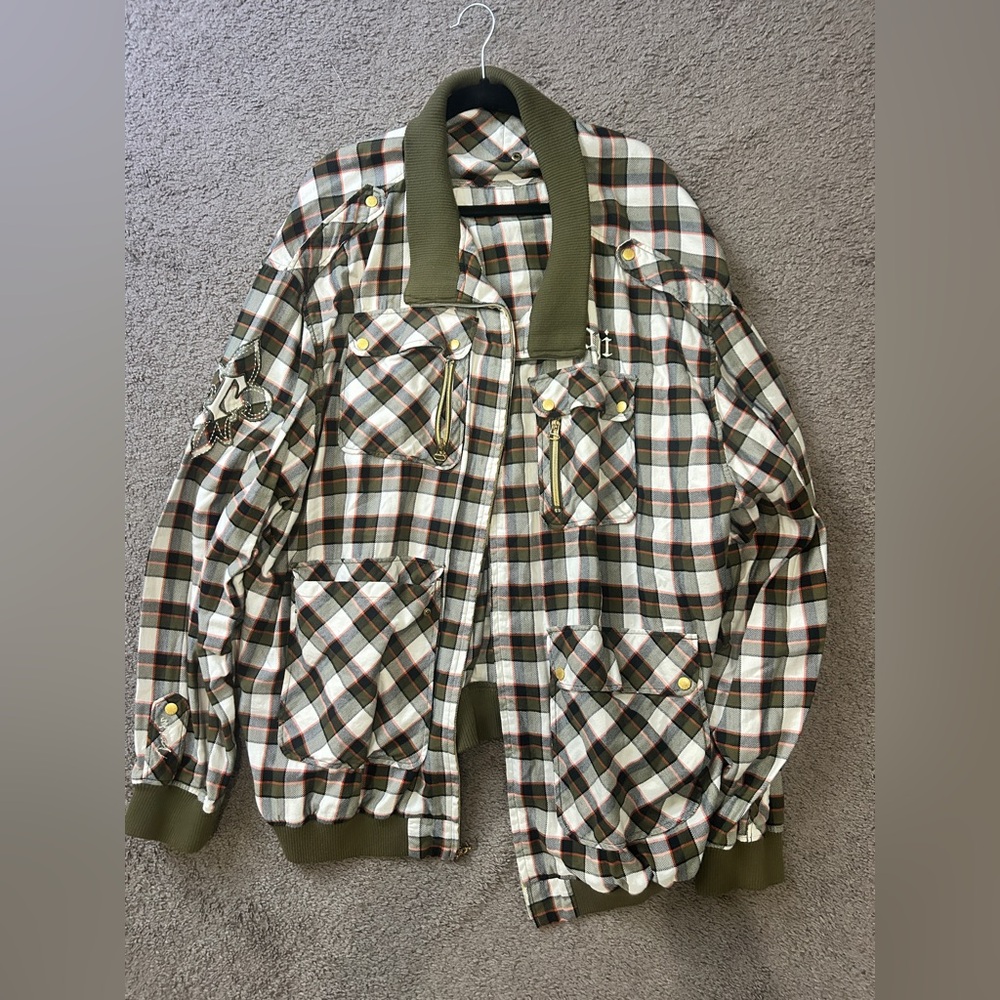 COOGI Multicolor Plaid Jacket 6XL